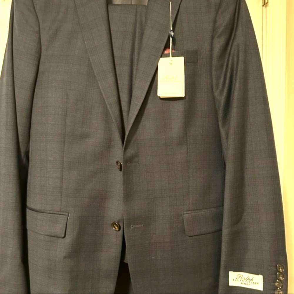 Ralph Lauren Suit Slim Fit ENTIRE SUIT 40 L (Jacket) W33 (Pants) NWT - Picture 7 of 8